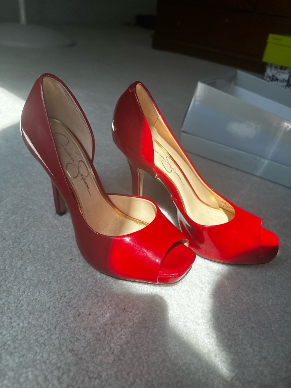 Jessica Simpson 'Josette' pump in shade Really Red